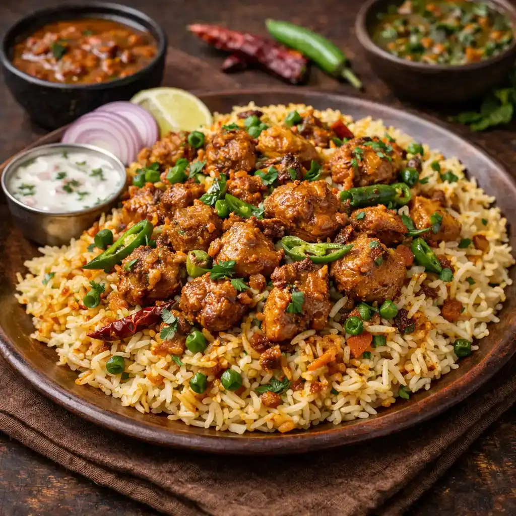 Vijayawada Spl Chicken Pulav at Hashtag India